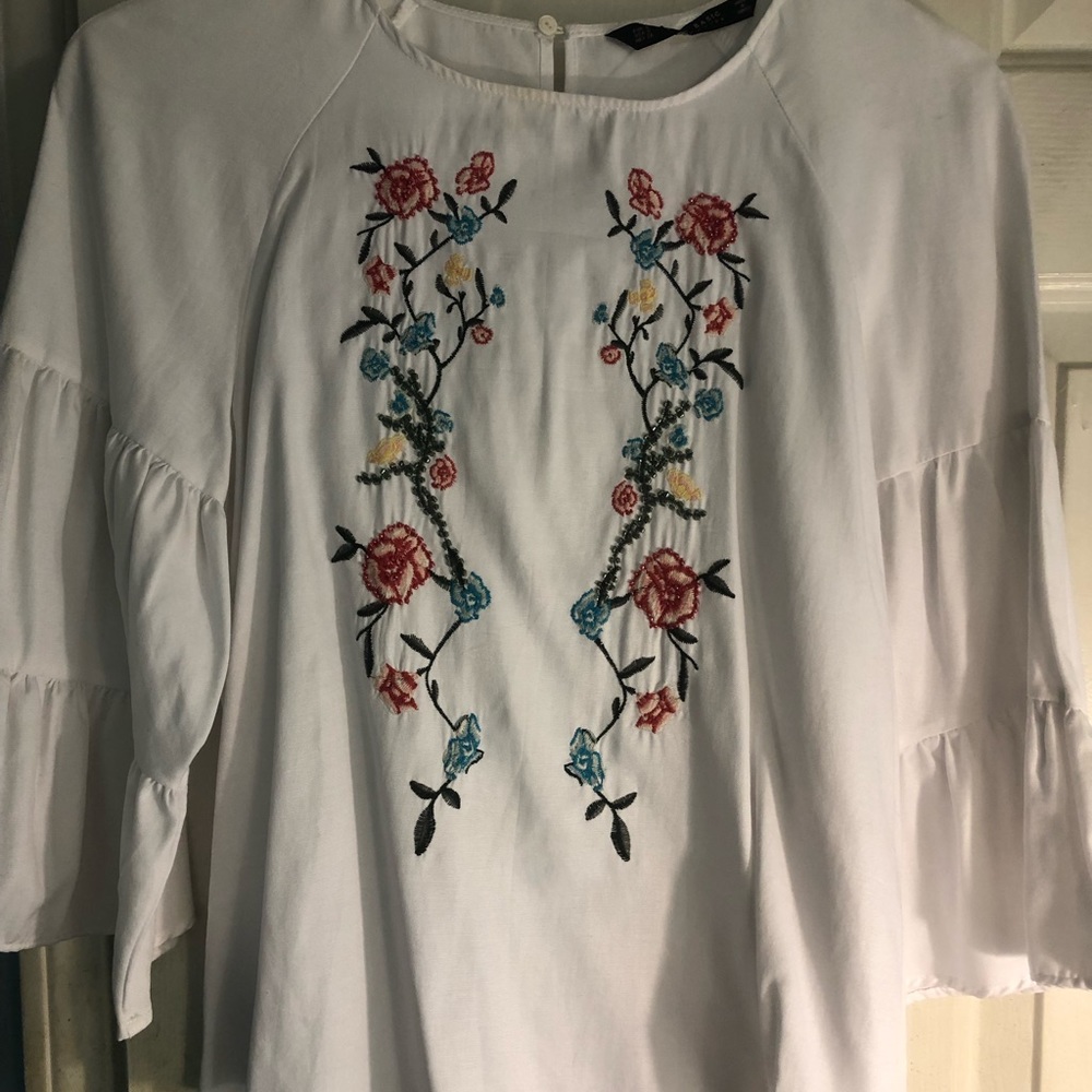 Zara white basic top - Picture 1 of 3